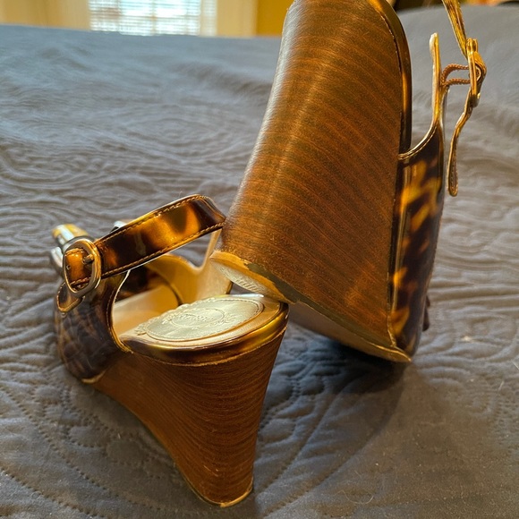 Ladies joyfolie tortoise wedge heel - Picture 5 of 8